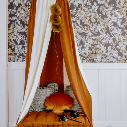 Organic Cotton and Linen Canopy - Caramel Circus