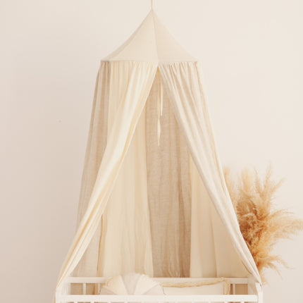 Organic Cotton and Linen Canopy - Cream Circus