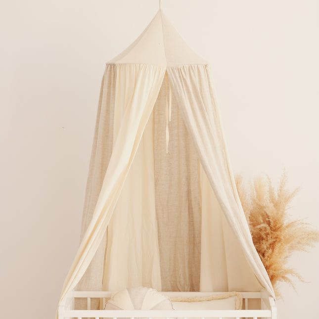 Organic Cotton and Linen Canopy - Cream Circus
