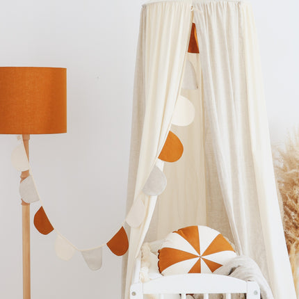 Organic Cotton and Linen Canopy - Cream Circus
