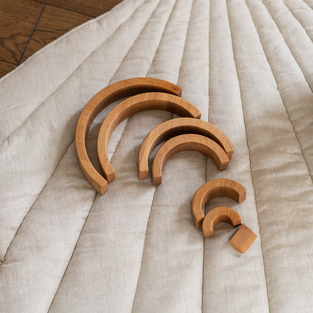 Organic Cotton and Linen Shell Playmat - Sand
