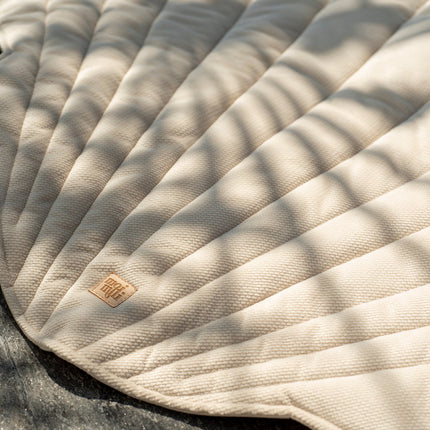 Organic Cotton and Velvet Shell Playmat - Beige