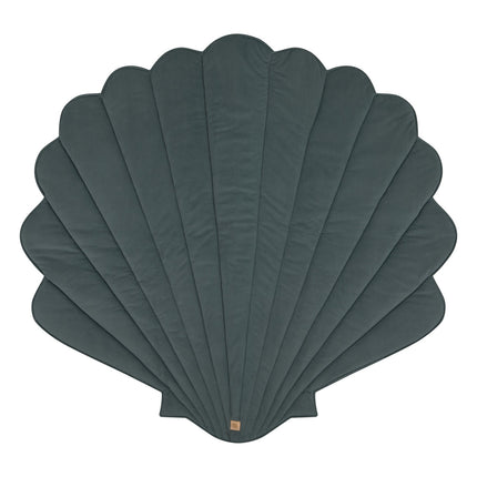Organic Cotton and Velvet Shell Playmat - Blue
