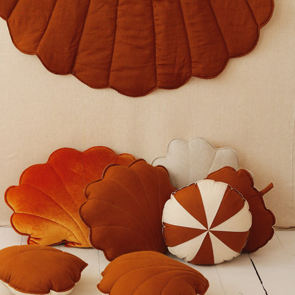 Organic Cotton and Linen Shell Playmat - Caramel
