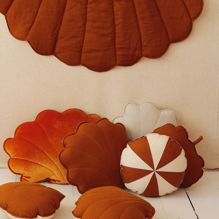 Organic Cotton and Linen Shell Playmat - Caramel