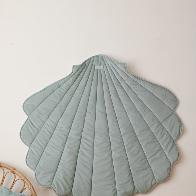 Organic Cotton and Velvet Shell Playmat - Mint