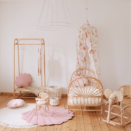 Organic Cotton and Velvet Shell Playmat - Powder Pink