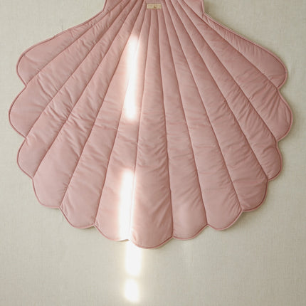 Organic Cotton and Velvet Shell Playmat - Powder Pink