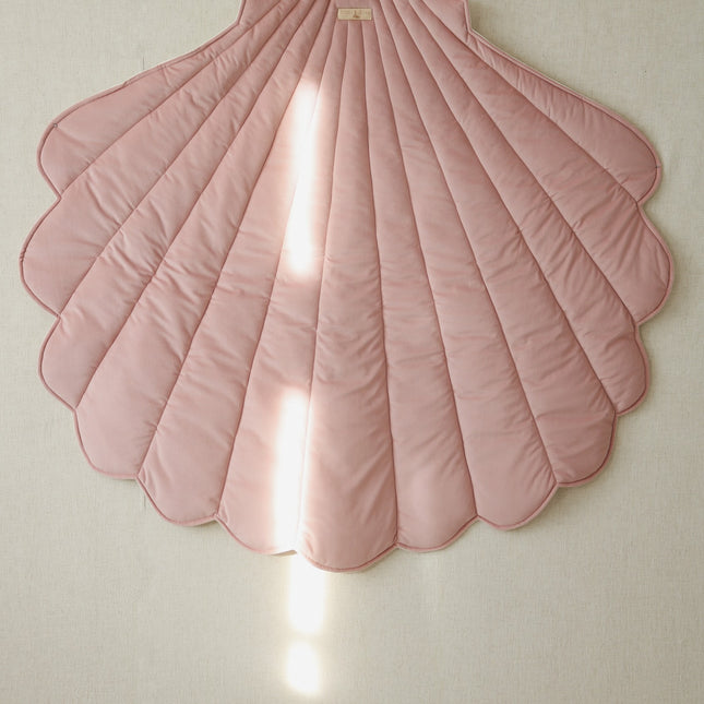 Organic Cotton and Velvet Shell Playmat - Powder Pink