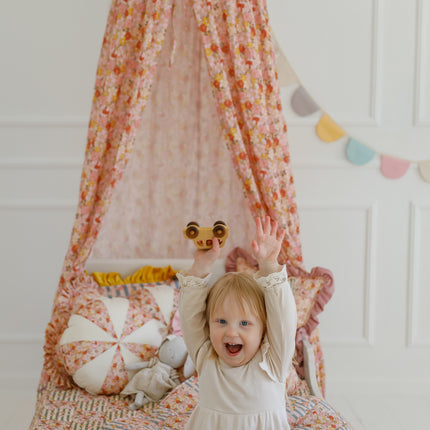 Organic Cotton Canopy - Spring Garden