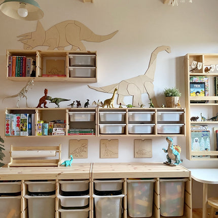 Origami Diplodocus Dinosaur – Wooden Wall Decoration, Small