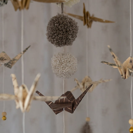 Origami Nursery Mobile - Gold Dust