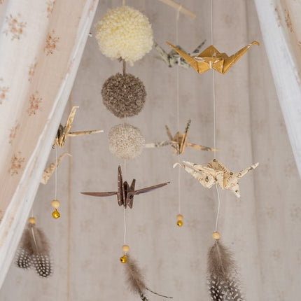Origami Nursery Mobile - Gold Dust