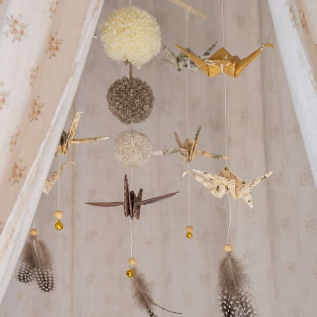 Origami Nursery Mobile - Gold Dust