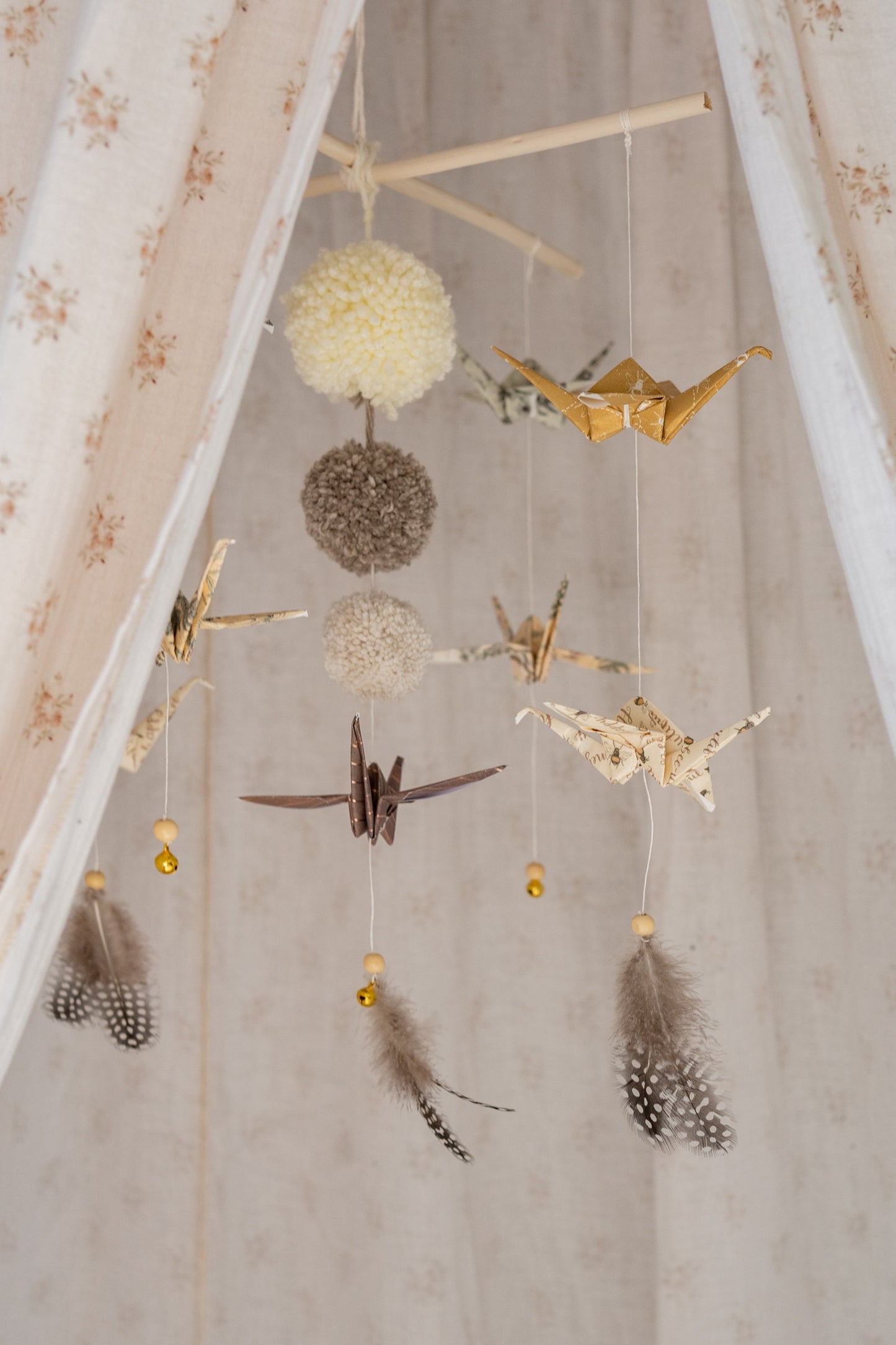 Origami Nursery Mobile - Gold Dust