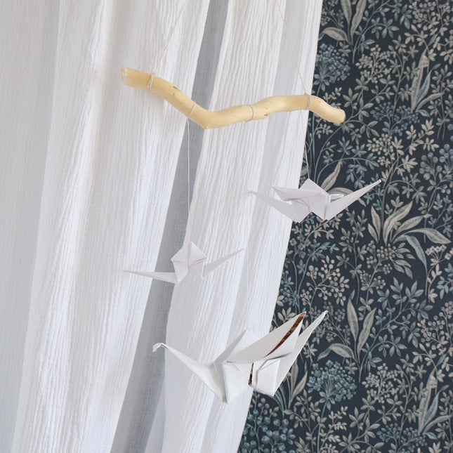 Origami Nursery Mobile - White