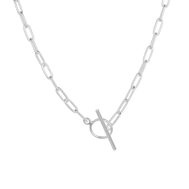 Paper Clip Choker - Silver