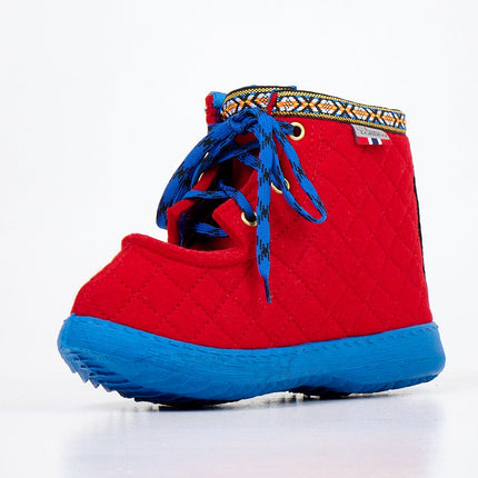 Nesna Lobben Felt Boots - Red