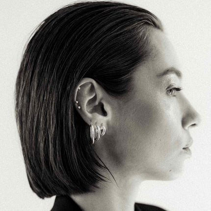 Pin Up Earrings - Silver