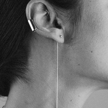 Pin Up Threader Chain Earrings - Silver