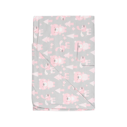 Pink Baby Blanket with Harness Slots