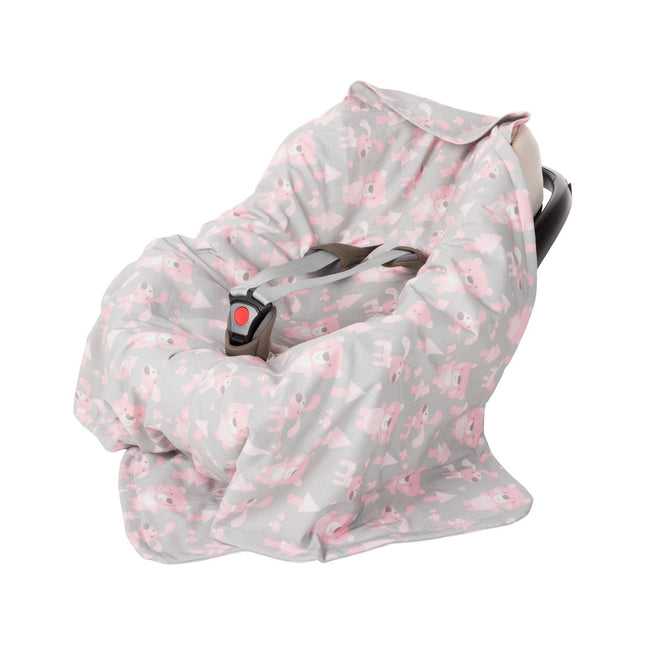 Pink Baby Blanket with Harness Slots