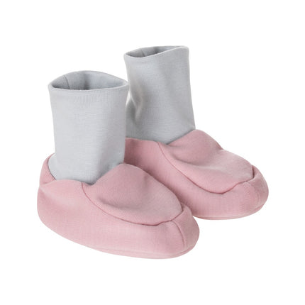 Pink Lined Merino Wool Baby Booties