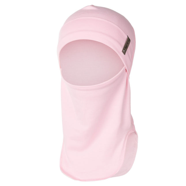 Pink Merino Wool-Lined Cotton Balaclava