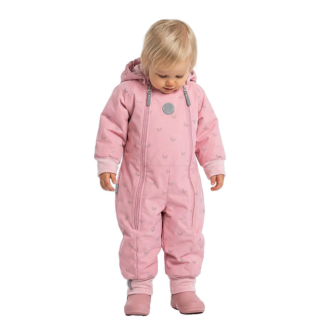 Pink Reflective Merino Wool-Lined Spring/Autumn Jumpsuit