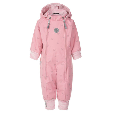 Pink Reflective Merino Wool-Lined Spring/Autumn Jumpsuit