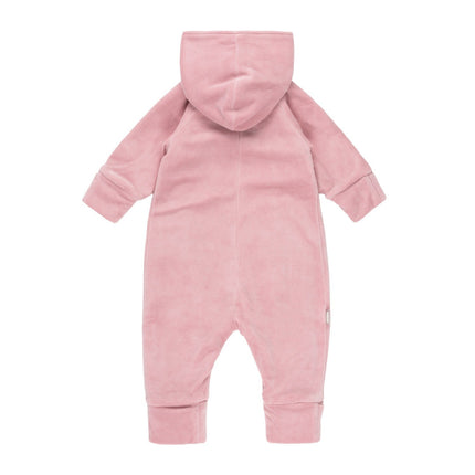 Pink Velvet Baby Overall with Merino Wool Lining