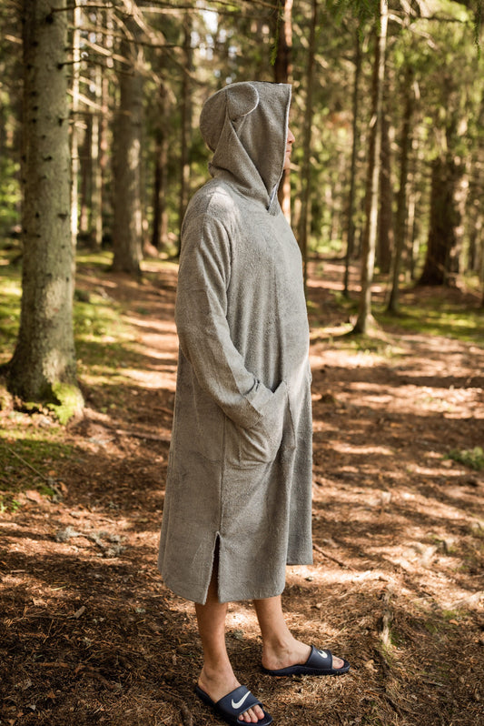 Long-Sleeve Poncho KOALA - Bamboo Terry
