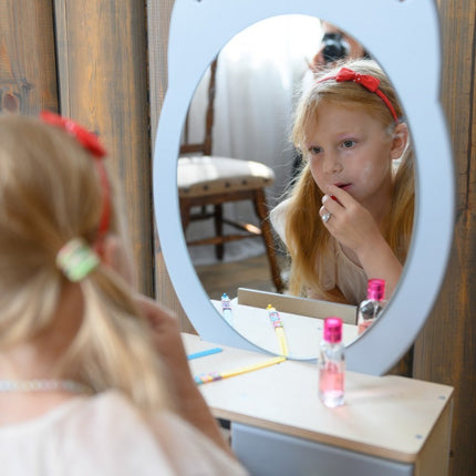 Princess Beauty Table and Chair with Mirror - Crown
