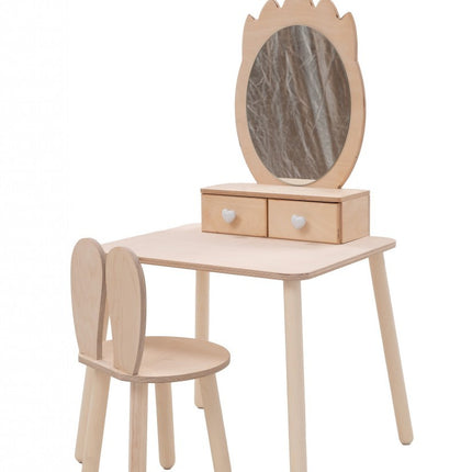 Princess Beauty Table and Chair with Mirror - Crown