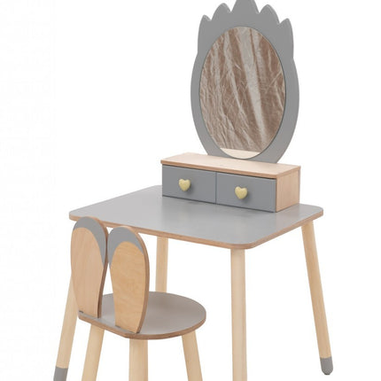 Princess Beauty Table and Chair with Mirror - Crown