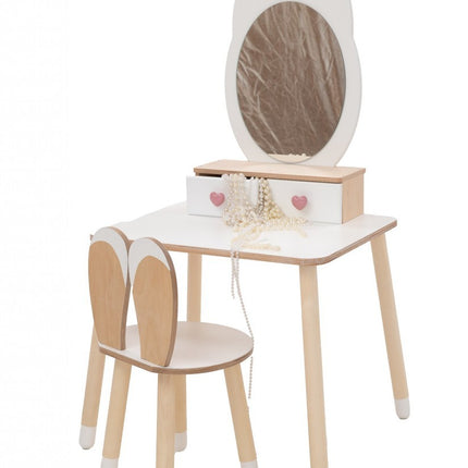Princess Beauty Table and Chair with Mirror - Crown