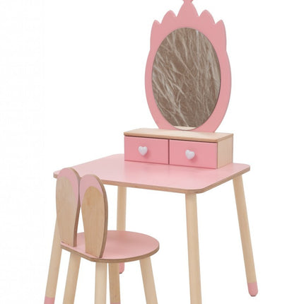 Princess Beauty Table and Chair with Mirror - Crown