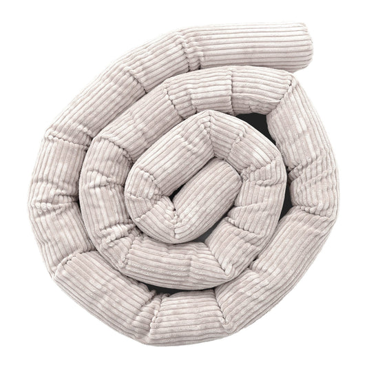 Protective Roll Bumper for Baby Crib – Ecru
