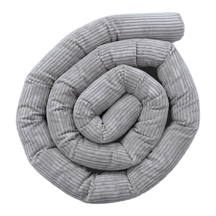 Protective Roll Bumper for Baby Crib – Grey