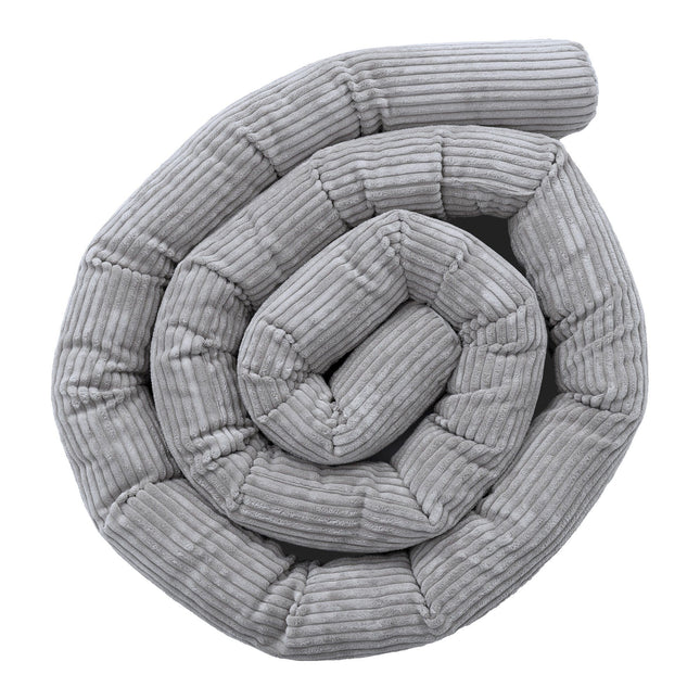 Baby Bumper Protective Roll for Baby Crib – Grey - LoveStyle World