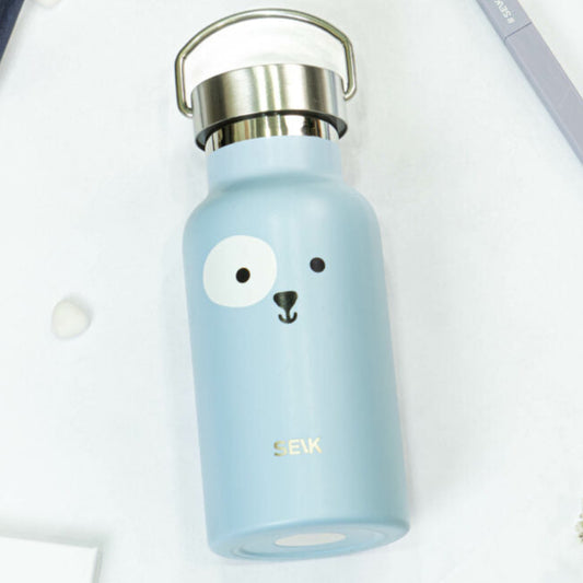 Water Bottle / Thermos – Puppy – Blue 350ml Stainless Steel