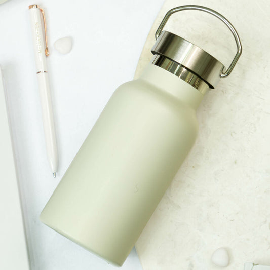 Water Bottle / Thermos – Beige 350ml Stainless Steel