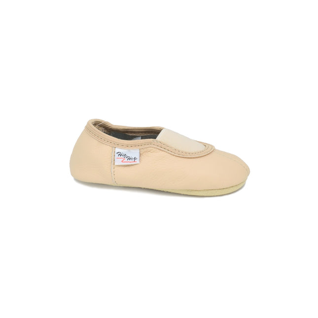 Classic Leather Slippers with Elastic for Kids - Beige - LoveStyle World