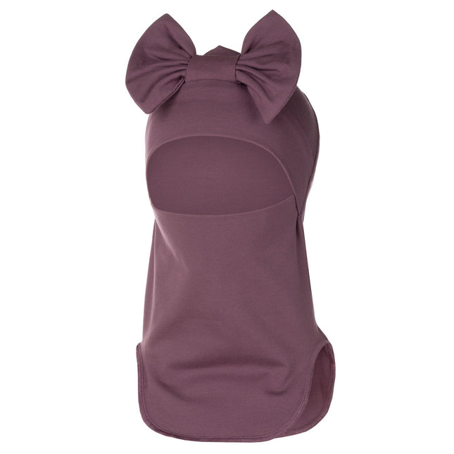 Lilac Cotton Balaclava with Bow