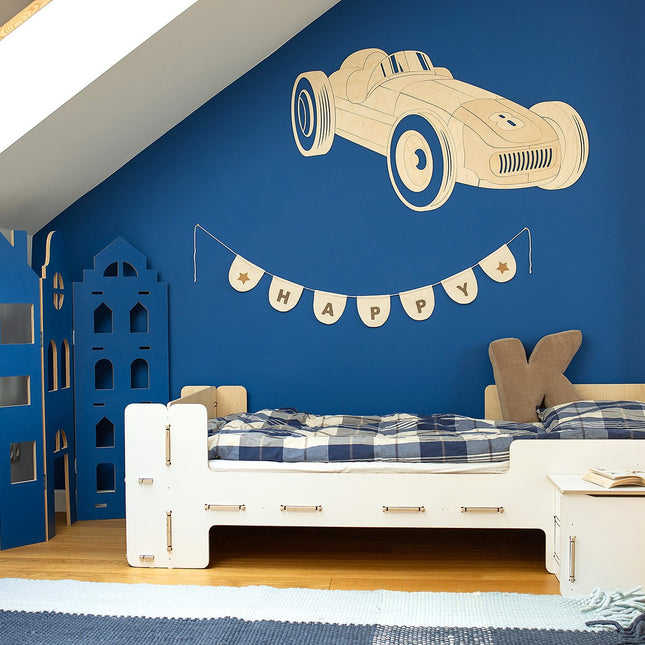 Wooden Wall Decoration - Retro Car