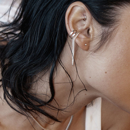 Revolve Ear Cuff - Silver