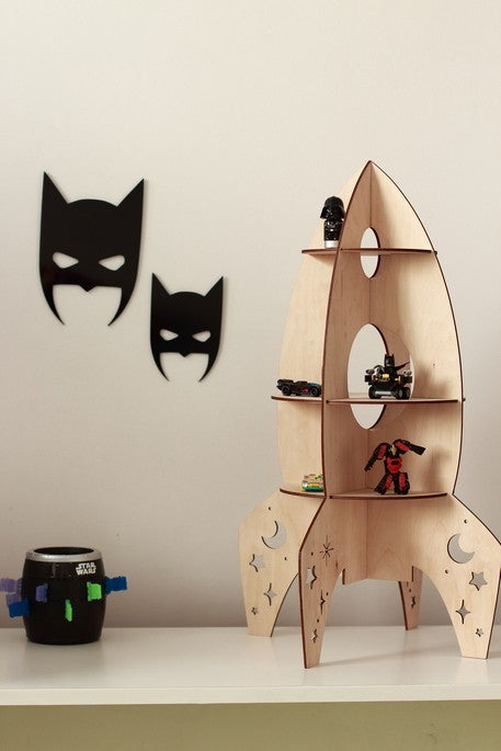 Rocket Shelf - Self-Assembly Wooden Decoration