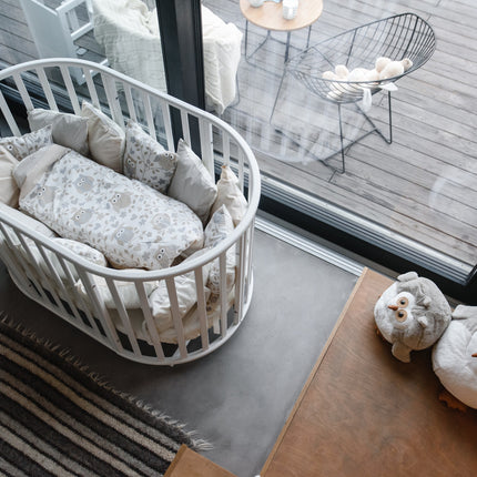 Round Baby Crib OLIN - White