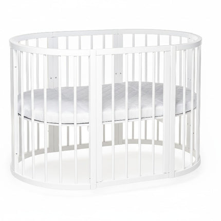 Round Baby Crib OLIN - White
