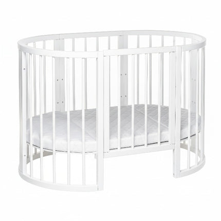 Round Baby Crib OLIN - White